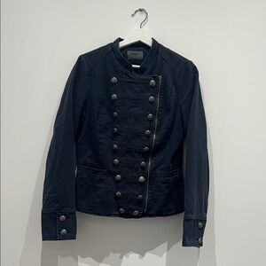ONLY Navy Military-Style Double-Breasted Button Jacket